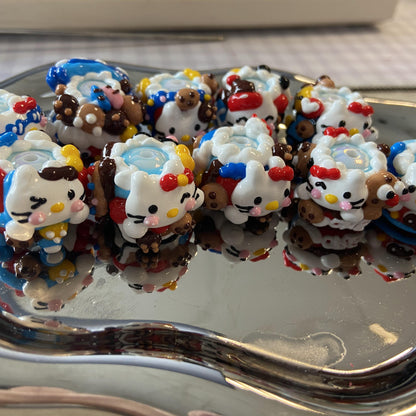 Fancy Cartoon character handmade painted beads