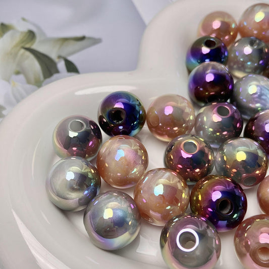 Acrylic  16mm colorful Cat Eye Round beads UU Studio