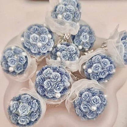 Fancy Bouquet of flowers  hand painted beads