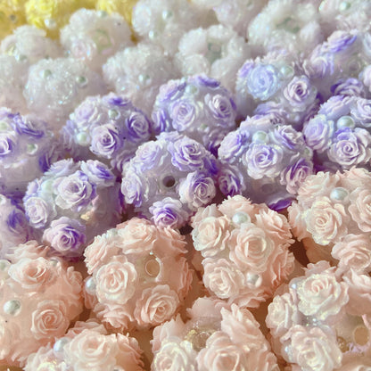 Hard Rose Flower Ball Luminous Fancy Beads