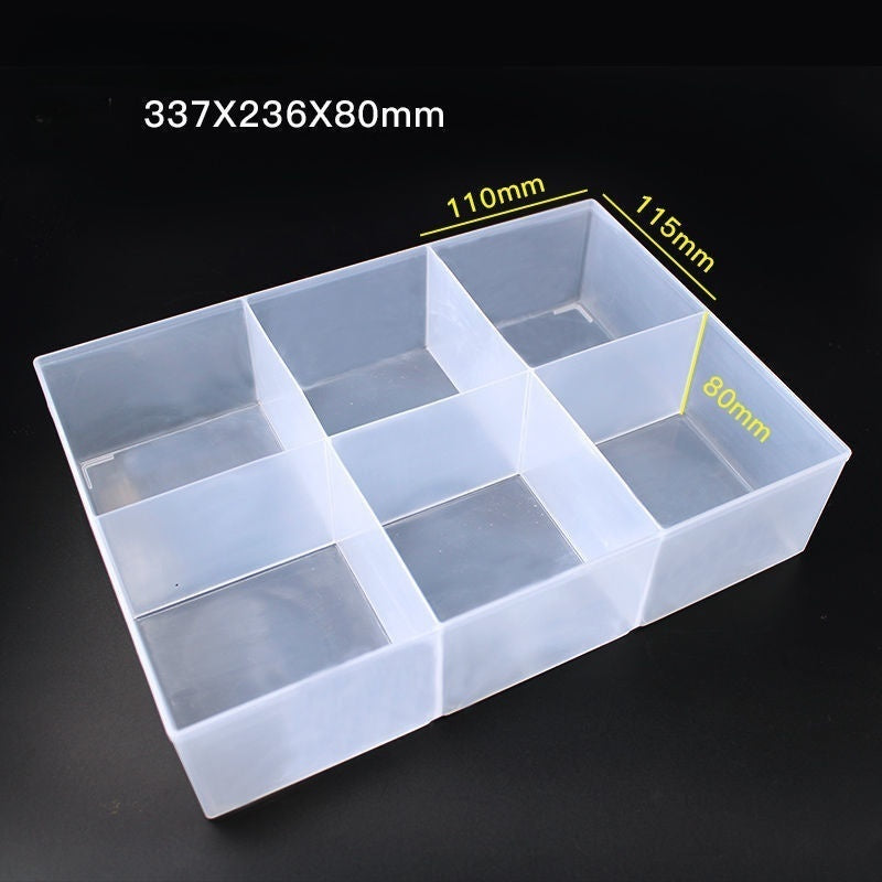 Nine grid storage box without cover grid parts