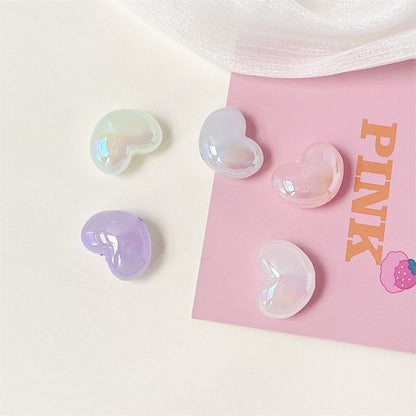 UV Jelly Heart Acrylic Beads