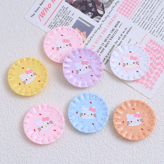 Mix 20pcs Cute Hello Kitty Plate Creative Food Charm