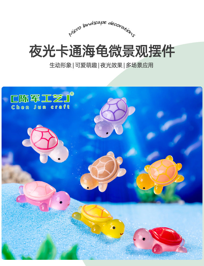 Micro Landscape Creative Luminous Turtle diy Decorations Little Turtle Blind Bag Accessories Mini Desktop Mini Resin Ornament