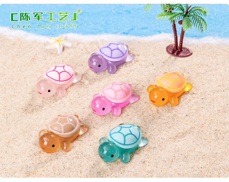 Micro Landscape Creative Luminous Turtle diy Decorations Little Turtle Blind Bag Accessories Mini Desktop Mini Resin Ornament