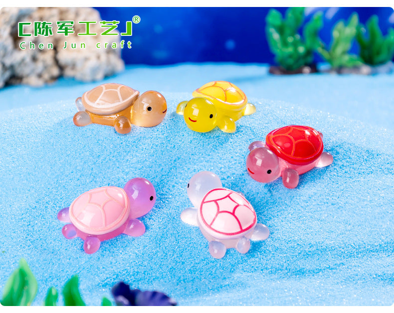 Micro Landscape Creative Luminous Turtle diy Decorations Little Turtle Blind Bag Accessories Mini Desktop Mini Resin Ornament