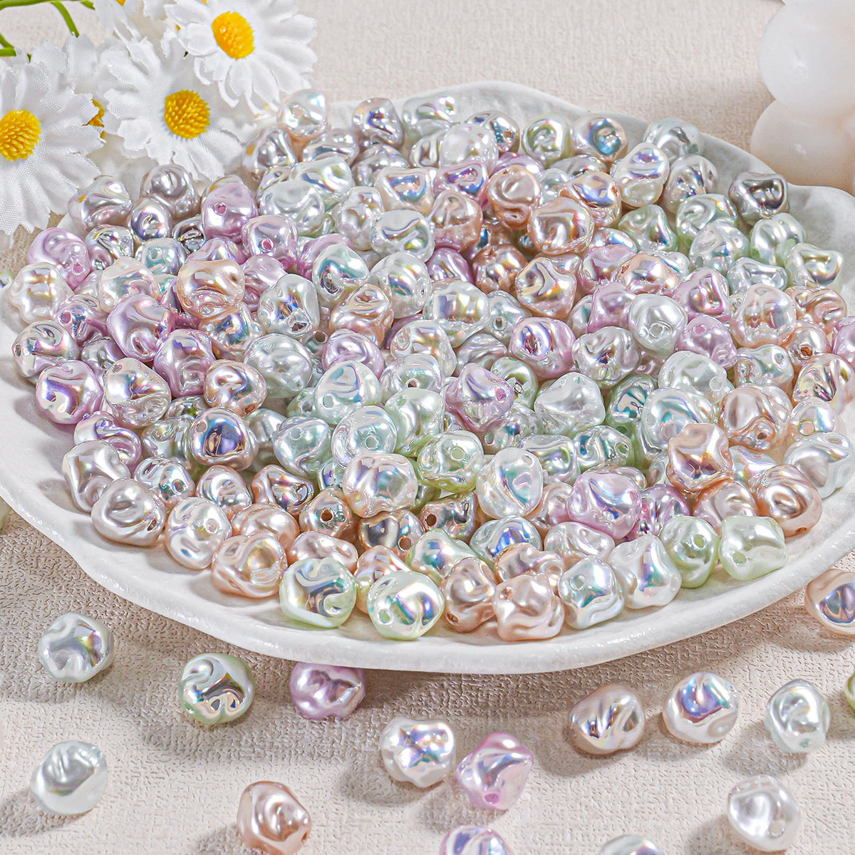 Baroque irregular-shaped imitation pearl beads