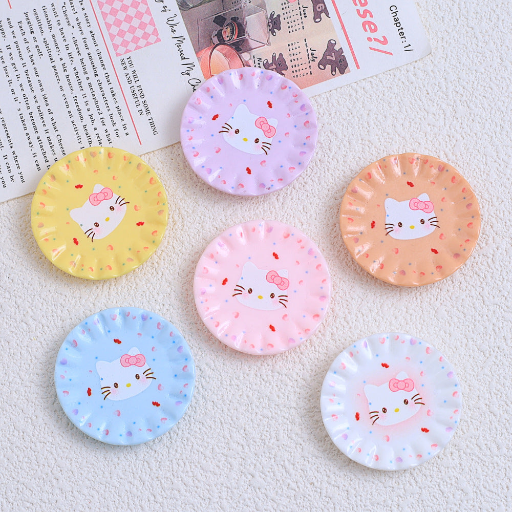 Mix 20pcs Cute Hello Kitty Plate Creative Food Charm