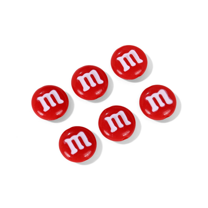 14mm Multicolour M&M Bean Round beads