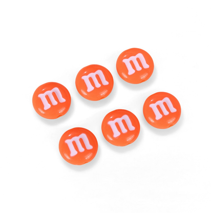 14mm Multicolour M&M Bean Round beads