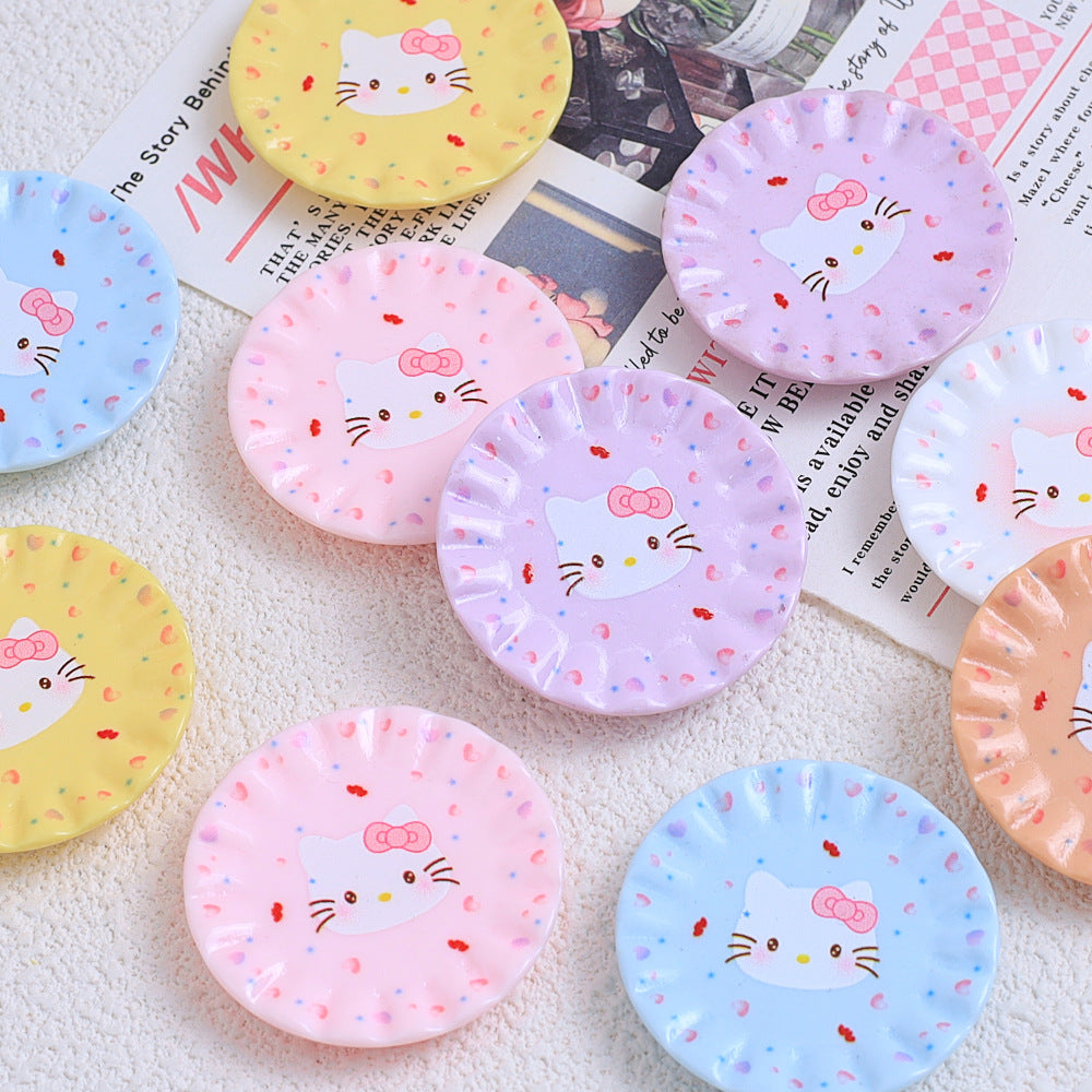 Mix 20pcs Cute Hello Kitty Plate Creative Food Charm