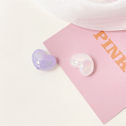 UV Jelly Heart Acrylic Beads