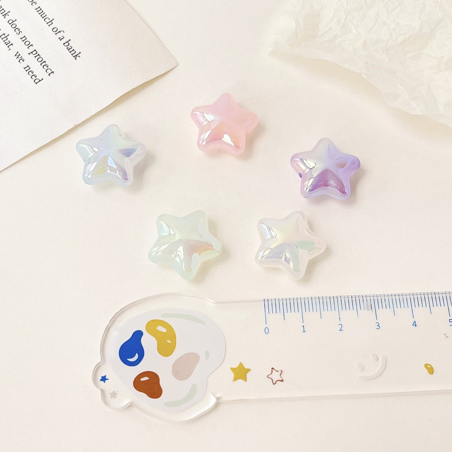 UV Jelly Star Acrylic Beads