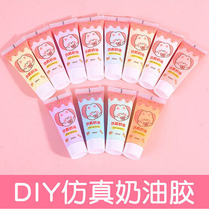 Handcrafted Cream Glue for DIY Phone Cover Hair Accessory