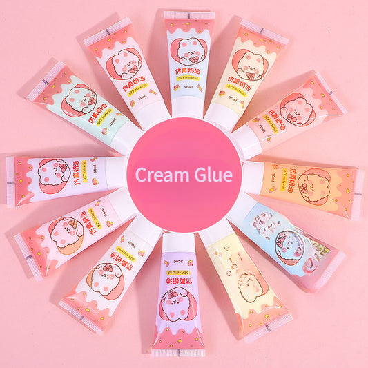 Handcrafted Cream Glue for DIY Phone Cover Hair Accessory