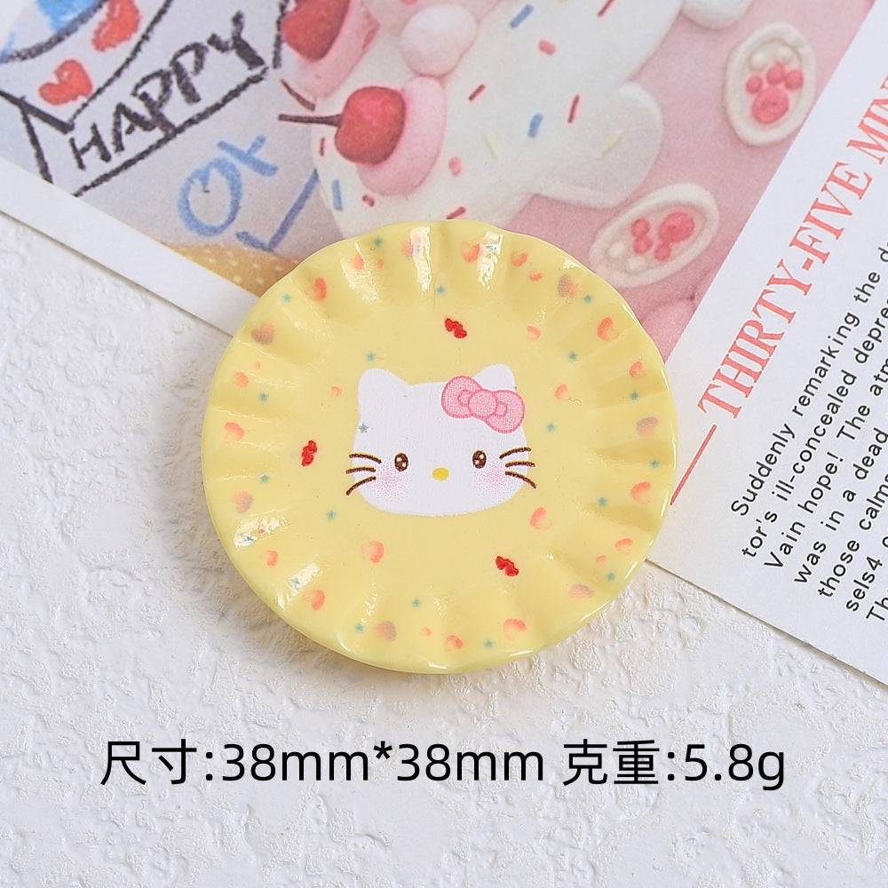 Mix 20pcs Cute Hello Kitty Plate Creative Food Charm