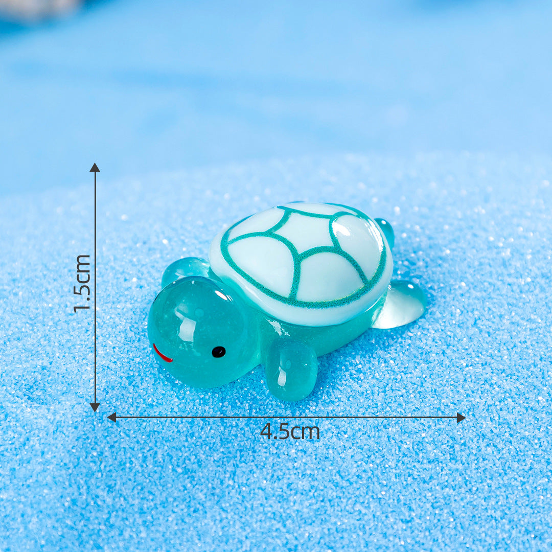 Micro Landscape Creative Luminous Turtle diy Decorations Little Turtle Blind Bag Accessories Mini Desktop Mini Resin Ornament