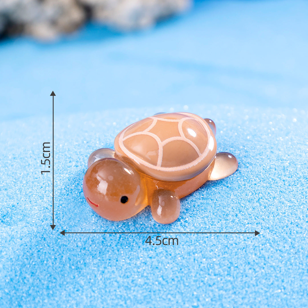 Micro Landscape Creative Luminous Turtle diy Decorations Little Turtle Blind Bag Accessories Mini Desktop Mini Resin Ornament