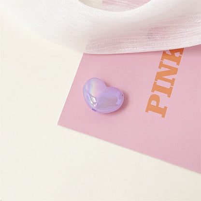 UV Jelly Heart Acrylic Beads