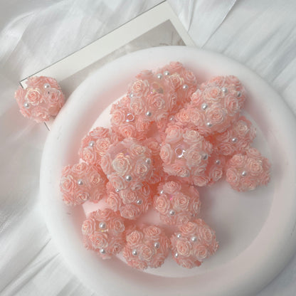 Soft Rose Flower Ball Luminous Fancy Beads