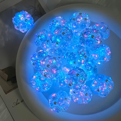 Soft Rose Flower Ball Luminous Fancy Beads