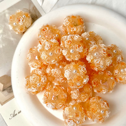 Translucent Rose Flower Ball Bead | UU Studio