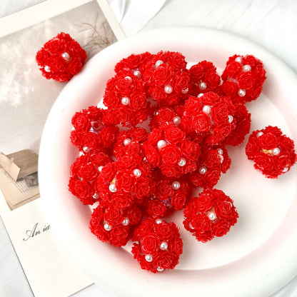 Soft Rose Flower Ball Luminous Fancy Beads