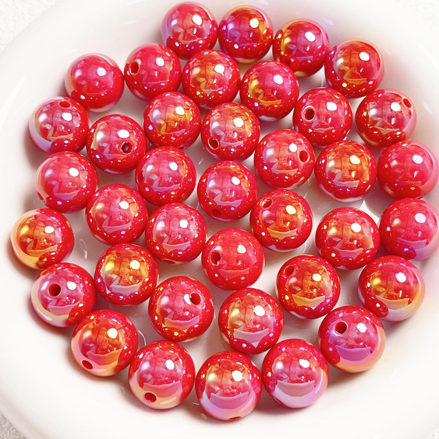 16mm Acrylic  colorful Round beads