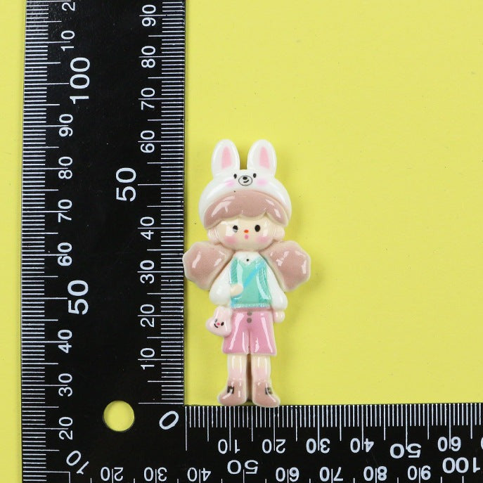 Cute Cartoon Popcorn girl charm