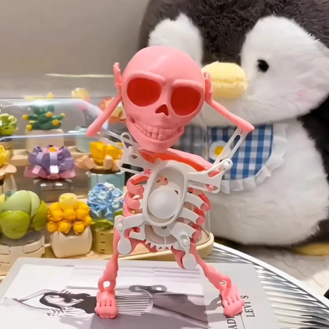 3D dancing skeleton decompression toy