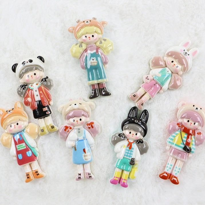 Cute Cartoon Popcorn girl charm