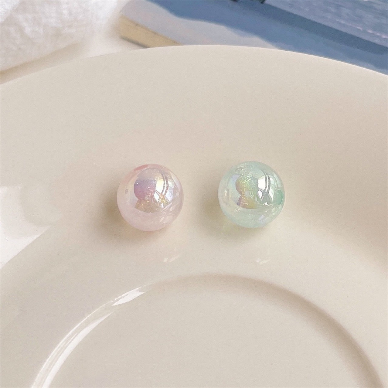 16mm Acrylic  colorful Luminous Round beads Glow in the dark