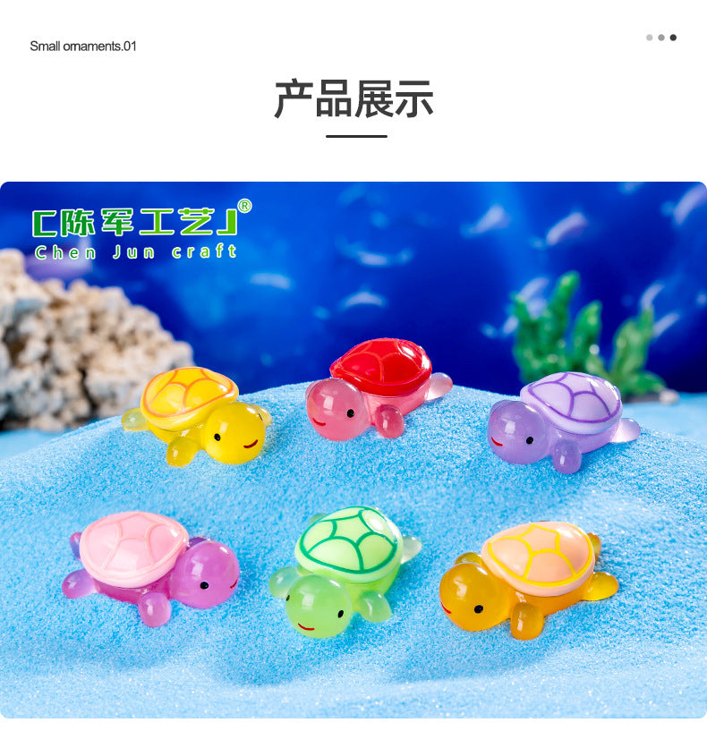 Micro Landscape Creative Luminous Turtle diy Decorations Little Turtle Blind Bag Accessories Mini Desktop Mini Resin Ornament