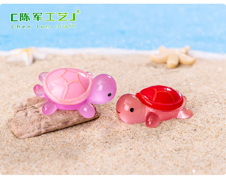 Micro Landscape Creative Luminous Turtle diy Decorations Little Turtle Blind Bag Accessories Mini Desktop Mini Resin Ornament