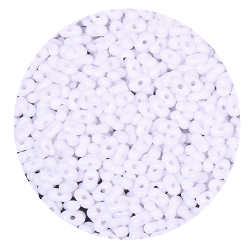 10g Solid Color Acrylic Pearlescent Peanut Beads 4*6mm